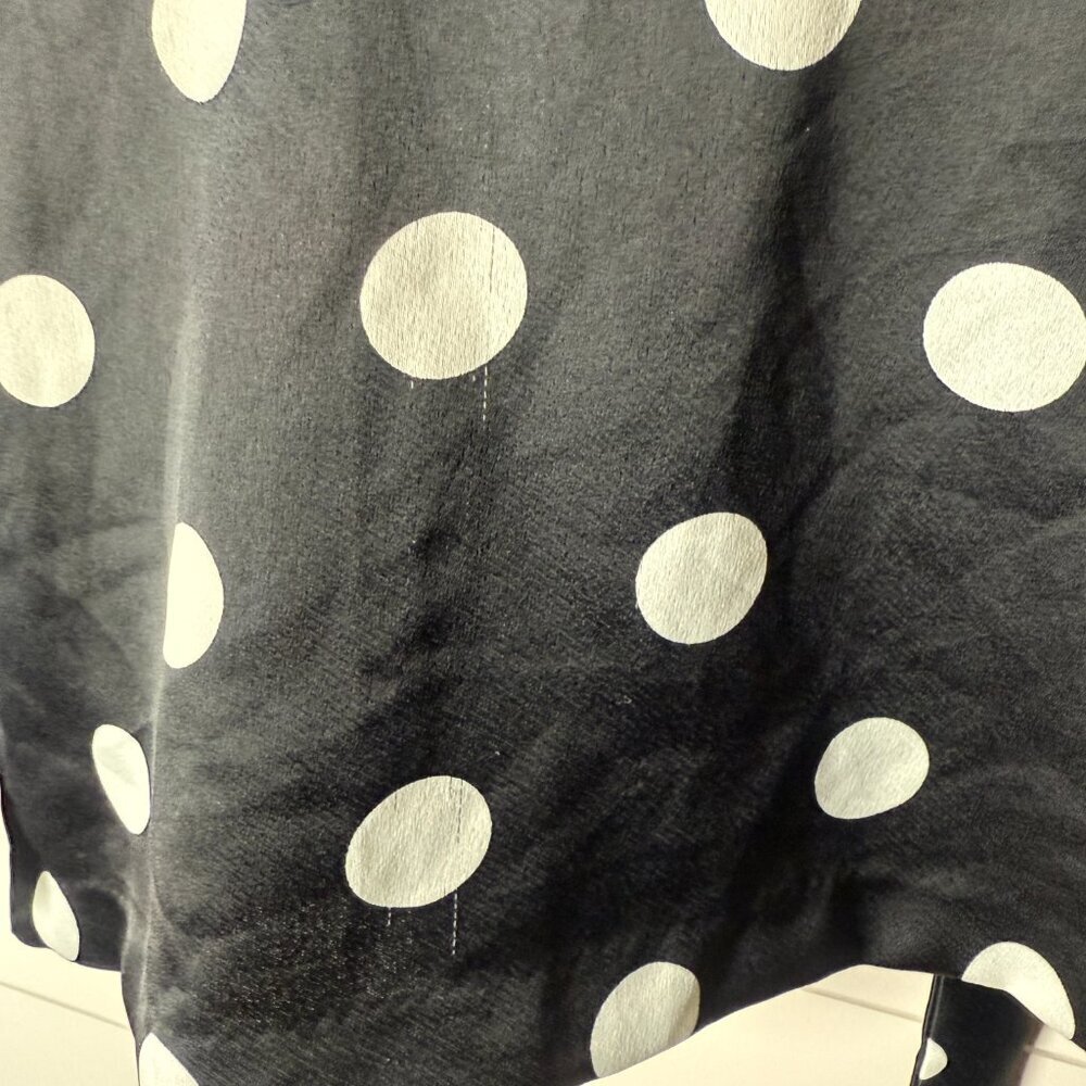 H & M Tie in Back Long Sleeve Black & White Polka-Dot Blouse- Sz 6 - Picture 9 of 9